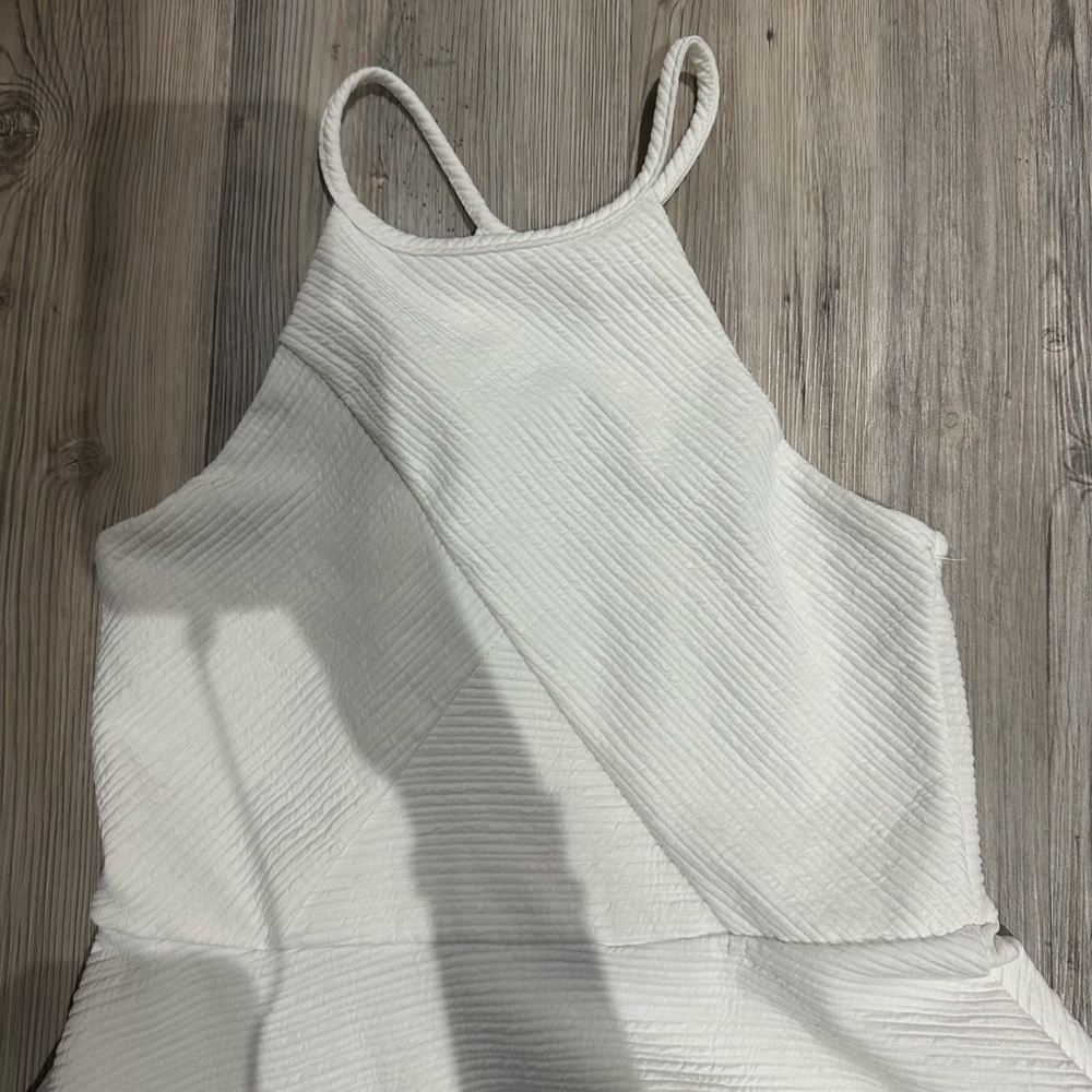 Ivory Textured Halter Top